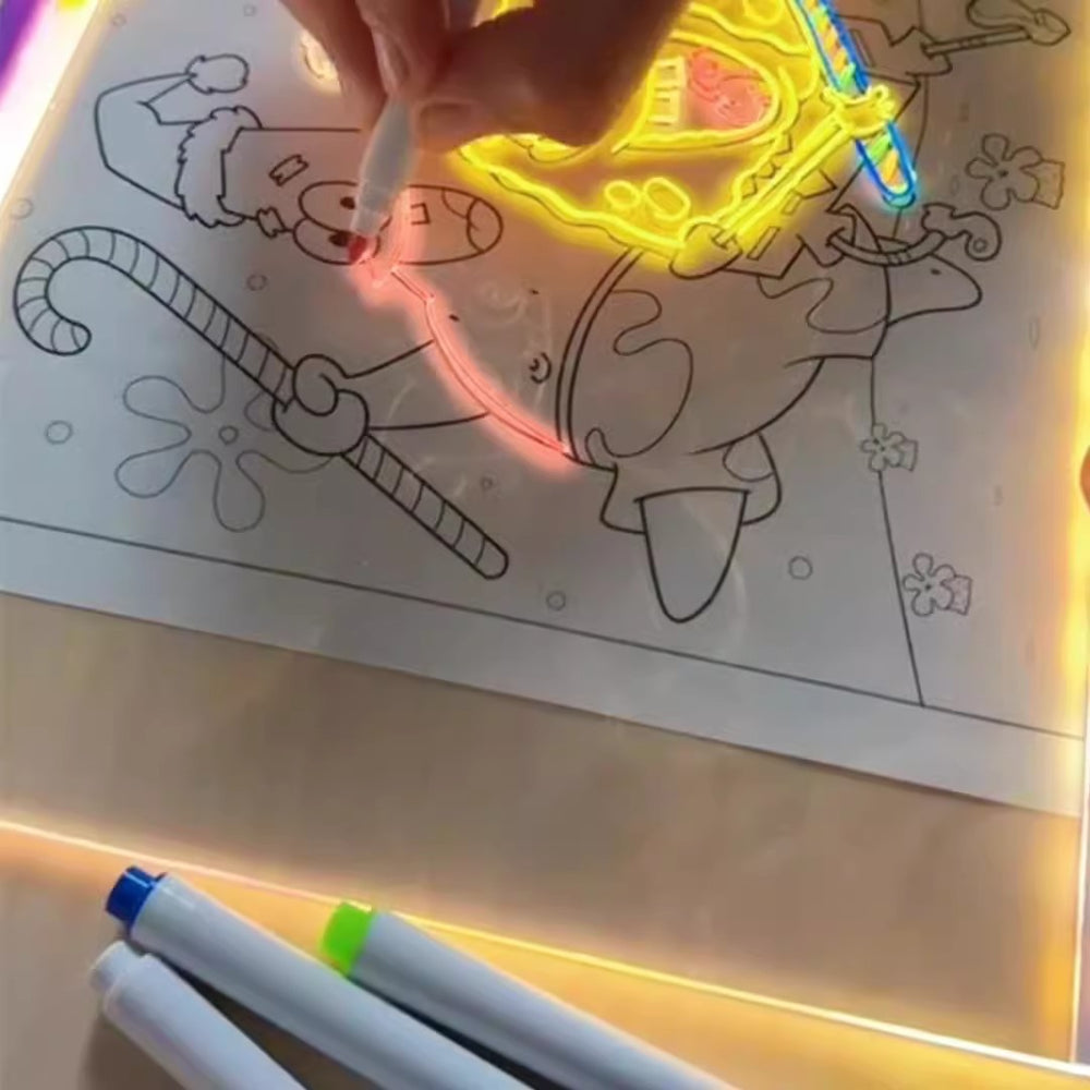 LED Drawing Board for Kids with Stand and Accessories